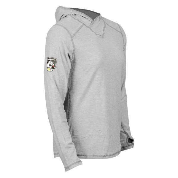DragonWear Women's Pro Dry Tech LS Shirt with Hood in Gray